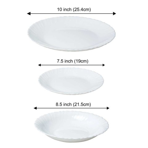 KOMPLET OBIADOWY OPAL DLA 6 OSÓB 18 ELEM. KINGHOFF KH-1875 KINGHOFF