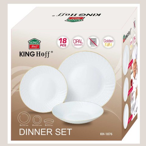 KOMPLET OBIADOWY OPAL DLA 6 OSÓB 18 ELEM. KINGHOFF KH-1876 KINGHOFF KOMPLET OBIADOWY OPAL DLA 6 OSÓB 18 ELEM. KINGHOFF KH-1876 KINGHOFF