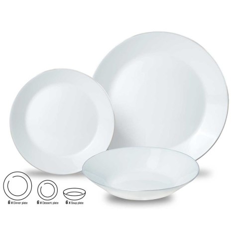 KOMPLET OBIADOWY OPAL DLA 6 OSÓB 18 ELEM. KINGHOFF KH-1877 KINGHOFF