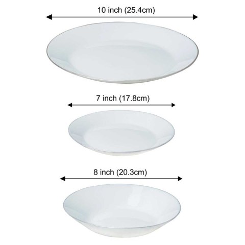 KOMPLET OBIADOWY OPAL DLA 6 OSÓB 18 ELEM. KINGHOFF KH-1877 KINGHOFF