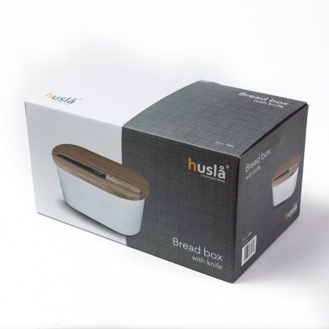 CHLEBAK HUSLA Z DESKĄ DO KROJENIA I NOŻEM 73940 HUSLA