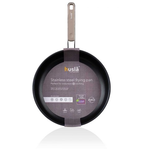 PATELNIA ZE STALI NIERDZEWNEJ 24cm HUSLA 73961 HUSLA PATELNIA ZE STALI NIERDZEWNEJ 24cm HUSLA 73961 HUSLA