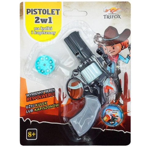 PISTOLET 2w1 NA KAPISZONY I KULKI 1szt PISTOLET 2w1 NA KAPISZONY I KULKI 1szt