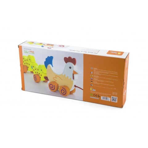 VIGA Zestaw do ciągnięcia Kurka z kurczakami 36 cm Viga Toys VIGA Zestaw do ciągnięcia Kurka z kurczakami 36 cm Viga Toys