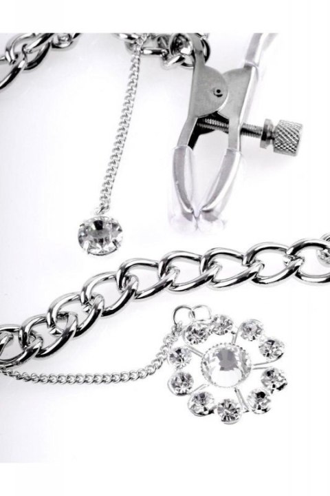 FETISH FANTASY SERIES CRYSTAL NIPPLE CLAMPS SILVER Boss of toys FETISH FANTASY SERIES CRYSTAL NIPPLE CLAMPS SILVER Boss of toys