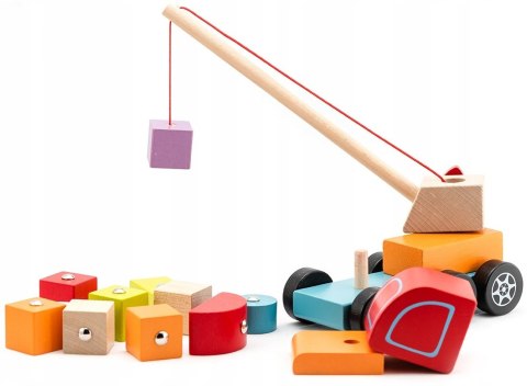 DŹWIG DREWNIANY KLOCKI EDUKACYJNE MAGNETYCZNE DŹWIG DREWNIANY KLOCKI EDUKACYJNE MAGNETYCZNE