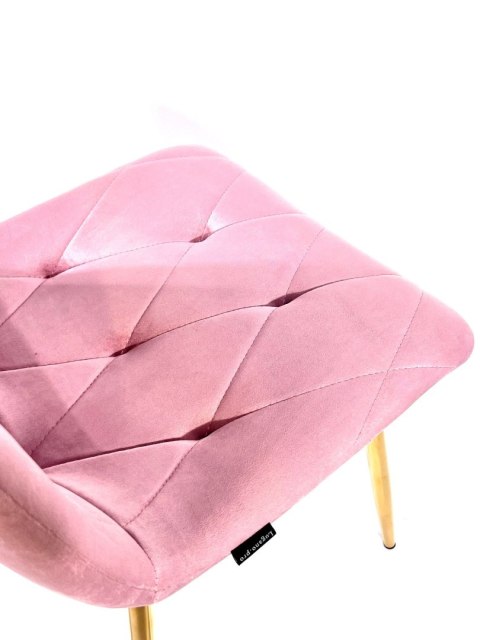Krzesło tapicerowane BORGO VELVET PINK GOLD II GATUNEK Lugano