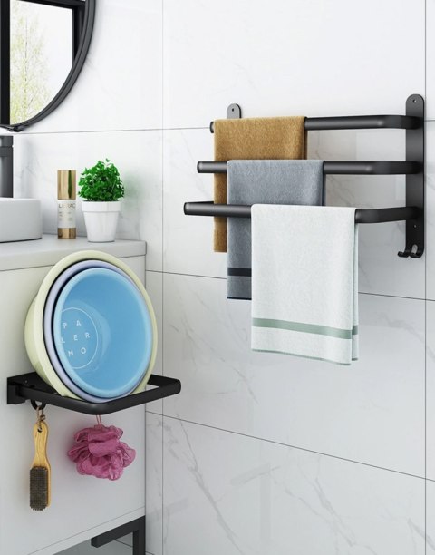 WIESZAK ATHOS 30 CM CZARNY LOFT