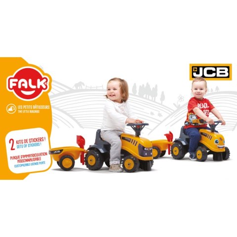 FALK Traktorek JCB Pomarańćzowy z Przyczepką od 1 roku FALK