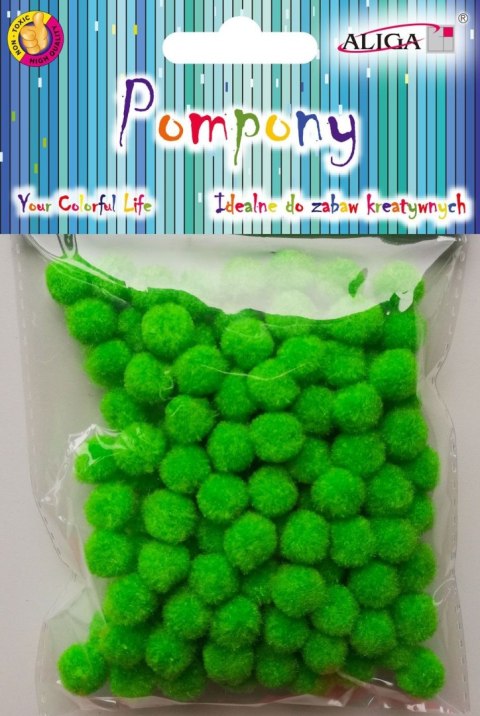 Pompony 120szt. J. ZIELONE 1cm | POM-312 Pompony 120szt. J. ZIELONE 1cm | POM-312