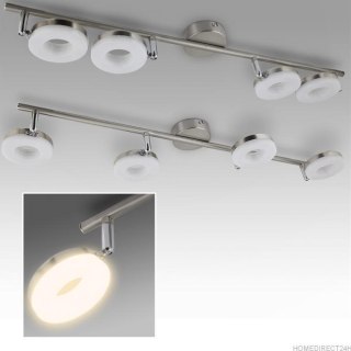Lampa Sufitowa LED 4x LED RING 20W Stal Nierdzewna Klasa A+ Nowoczesna Bituxx