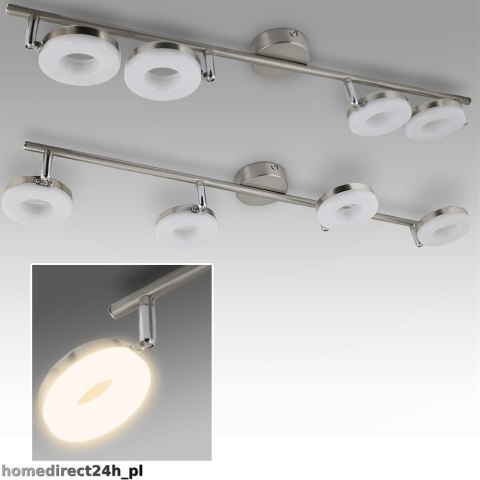 Lampa Sufitowa LED 4x LED RING 20W Stal Nierdzewna Klasa A+ Nowoczesna Bituxx Lampa Sufitowa LED 4x LED RING 20W Stal Nierdzewna Klasa A+ Nowoczesna Bituxx