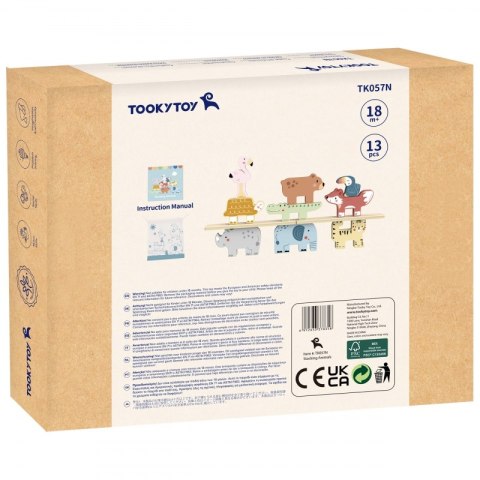 TOOKY TOY Drewniane Klocki Układanka Zwierzątka Montessori 9 el. Tooky Toy TOOKY TOY Drewniane Klocki Układanka Zwierzątka Montessori 9 el. Tooky Toy