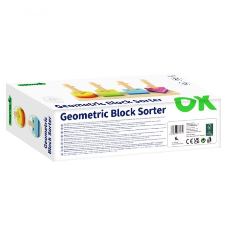 TOOKY TOY Sorter Kształtów z Kolorowymi Blokami Montessori Tooky Toy TOOKY TOY Sorter Kształtów z Kolorowymi Blokami Montessori Tooky Toy