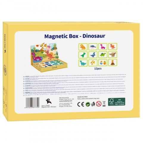 TOOKY TOY Układanka Magnetyczna Dinozaury Puzzle Tooky Toy TOOKY TOY Układanka Magnetyczna Dinozaury Puzzle Tooky Toy