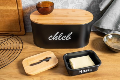 CHLEBAK STALOWY + MASELNICZKA Z NOŻYKIEM 2762 BRUNBESTE CHLEBAK STALOWY + MASELNICZKA Z NOŻYKIEM 2762 BRUNBESTE