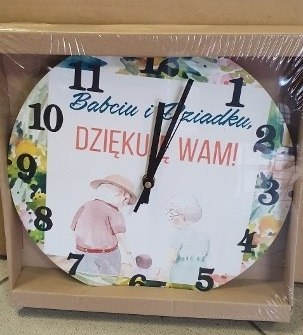 Zegar ścienny 30cm Babciu i Dziadku Dziękuję Wam Zegar ścienny 30cm Babciu i Dziadku Dziękuję Wam
