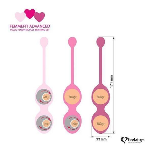 FeelzToys - FemmeFit Advanced Pelvic Muscle Training Set 3 pcs Boss of toys FeelzToys - FemmeFit Advanced Pelvic Muscle Training Set 3 pcs Boss of toys