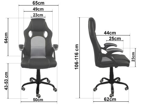 .Fotel obrotowy do biurka CARRERA M STONE FABRIC Lugano