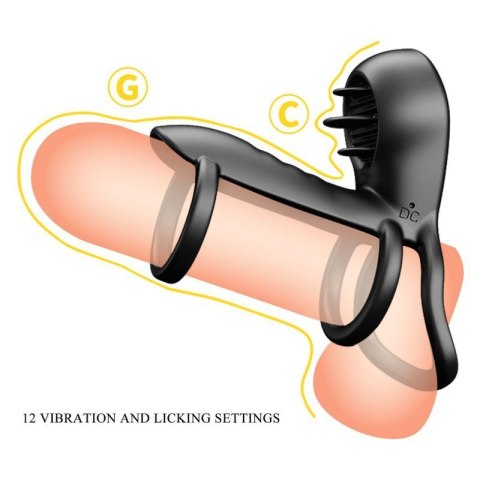 PRETTY LOVE - VIBRATING PENIS SLING Jammy, 12 vibration functions 12 licking settings Memory function Boss of toys