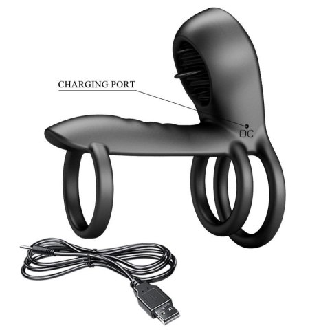 PRETTY LOVE - VIBRATING PENIS SLING Jammy, 12 vibration functions 12 licking settings Memory function Boss of toys