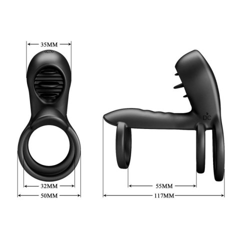 PRETTY LOVE - VIBRATING PENIS SLING Jammy, 12 vibration functions 12 licking settings Memory function Boss of toys