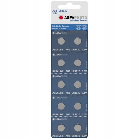 10x BATERIA GUZIKOWA AGFAPHOTO AG8 LR1120 1.5V ALK 10x BATERIA GUZIKOWA AGFAPHOTO AG8 LR1120 1.5V ALK