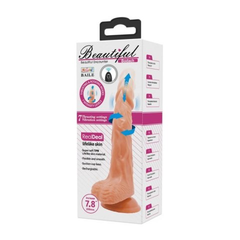 BAILE - Bodach 7,8&#039;&#039;, 7 vibration functions 7 rotation functions Thrusting Wireless remote control Suction base Boss of toys