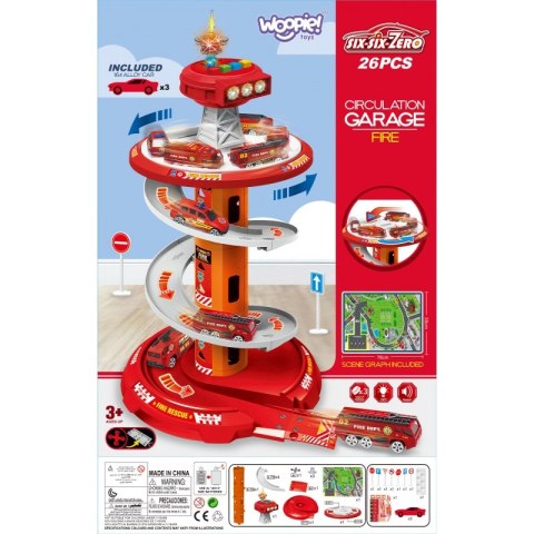 WOOPIE Tor Spirala Garaż dla Samochodzików 3 szt. Woopie