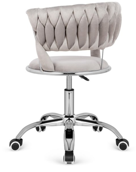 Krzesło obrotowe warkocz TRECCIA OFFICE GREY VELVET Lugano