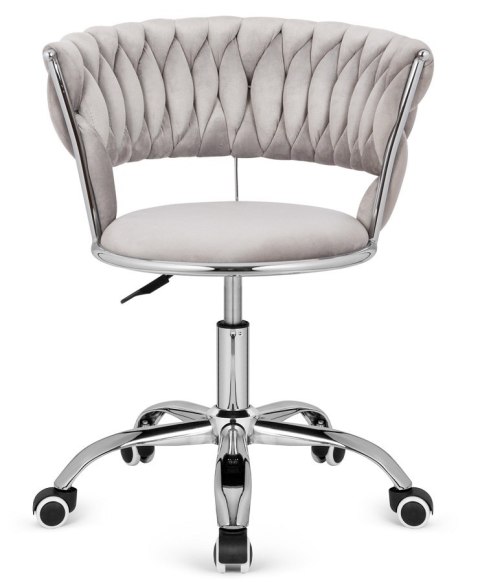 Krzesło obrotowe warkocz TRECCIA OFFICE GREY VELVET Lugano