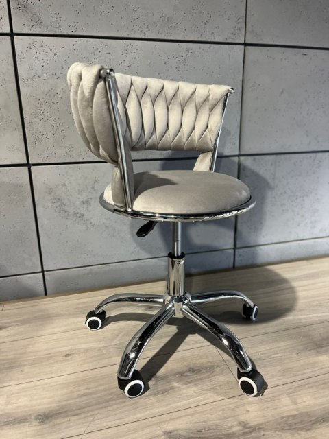 Krzesło obrotowe warkocz TRECCIA OFFICE GREY VELVET Lugano