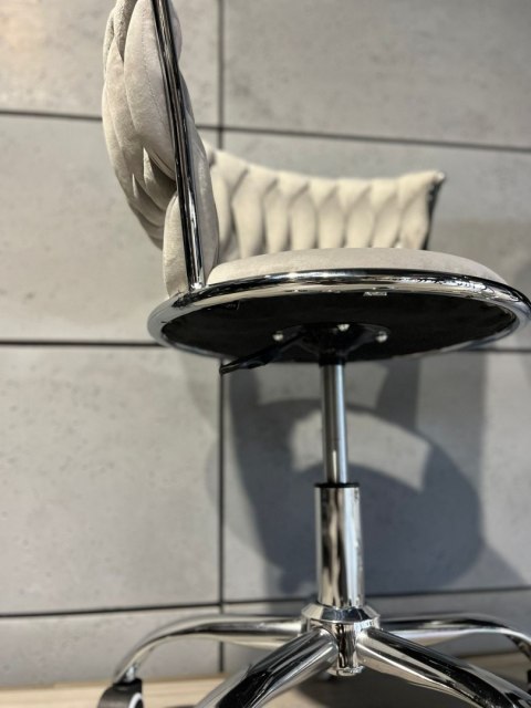 Krzesło obrotowe warkocz TRECCIA OFFICE GREY VELVET Lugano