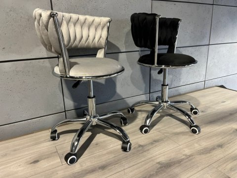 Krzesło obrotowe warkocz TRECCIA OFFICE GREY VELVET Lugano