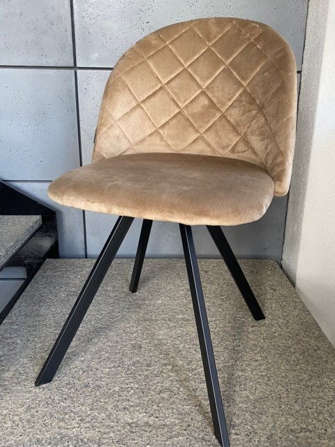 Krzesło tapicerowane GLORIA DIAMOND BEIGE VELVET TOWER Lugano Krzesło tapicerowane GLORIA DIAMOND BEIGE VELVET TOWER Lugano