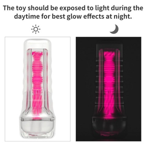 8.5&#039;&#039; Lumino Play Masturbator - Pink Glow Boss of toys