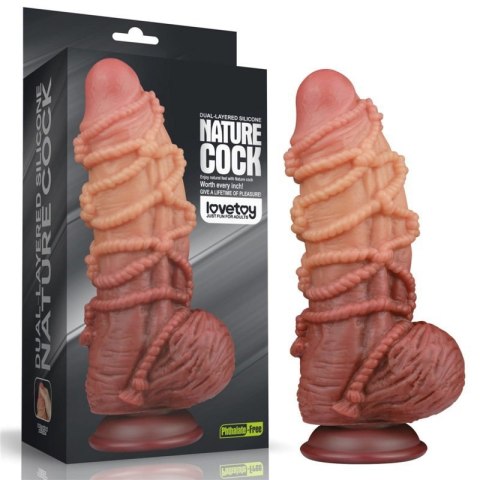 9.5'' Dual layered Platinum Silicone Cock with Rope Boss of toys 9.5'' Dual layered Platinum Silicone Cock with Rope Boss of toys