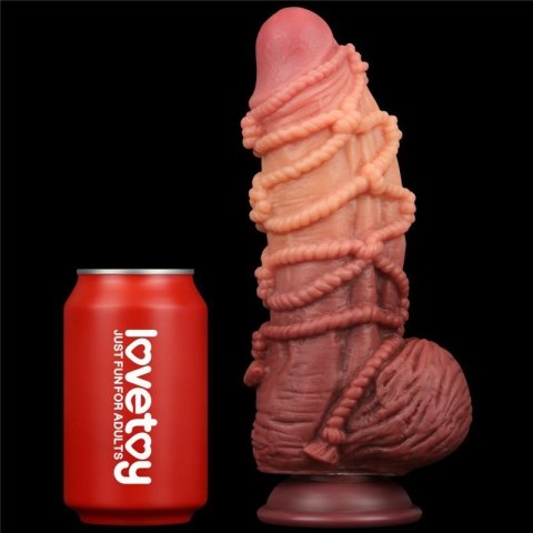 9.5'' Dual layered Platinum Silicone Cock with Rope Boss of toys 9.5'' Dual layered Platinum Silicone Cock with Rope Boss of toys