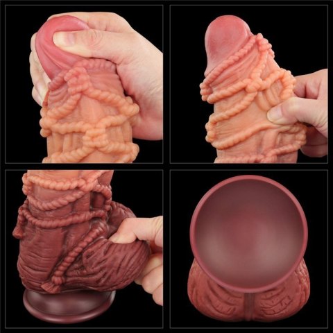 9.5'' Dual layered Platinum Silicone Cock with Rope Boss of toys 9.5'' Dual layered Platinum Silicone Cock with Rope Boss of toys