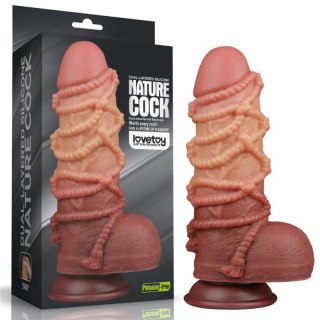 9.5&#039;&#039; Dual layered Platinum Silicone Cock with Rope Boss of toys