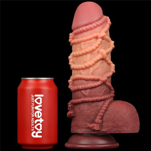9.5&#039;&#039; Dual layered Platinum Silicone Cock with Rope Boss of toys