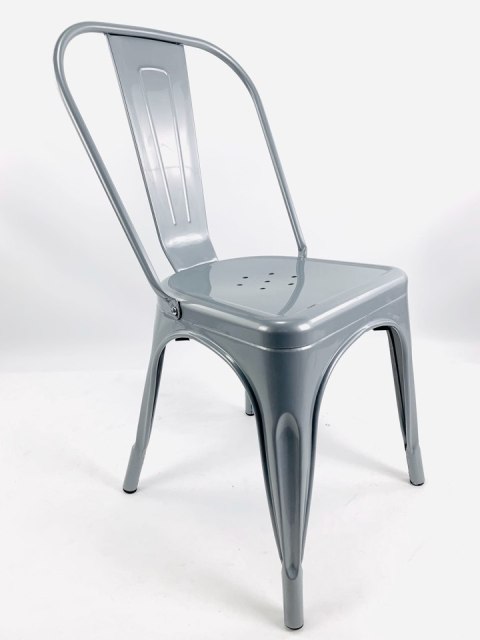Krzesło metalowe loft CORSICA LIGHT GREY - II GATUNEK Lugano