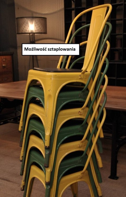 Krzesło metalowe loft CORSICA LIGHT GREY - II GATUNEK Lugano
