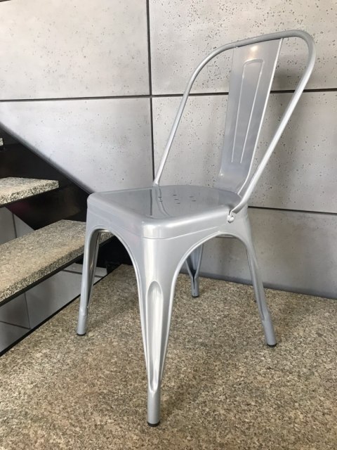 Krzesło metalowe loft CORSICA LIGHT GREY - II GATUNEK Lugano