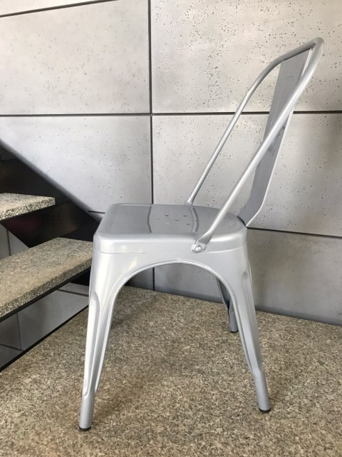 Krzesło metalowe loft CORSICA LIGHT GREY - II GATUNEK Lugano