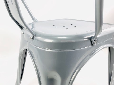 Krzesło metalowe loft CORSICA LIGHT GREY - II GATUNEK Lugano