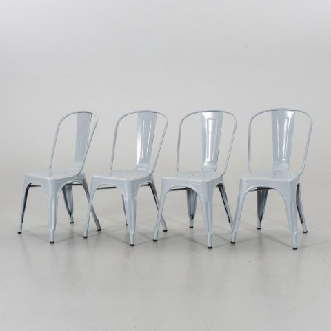 Krzesło metalowe loft CORSICA LIGHT GREY - II GATUNEK Lugano