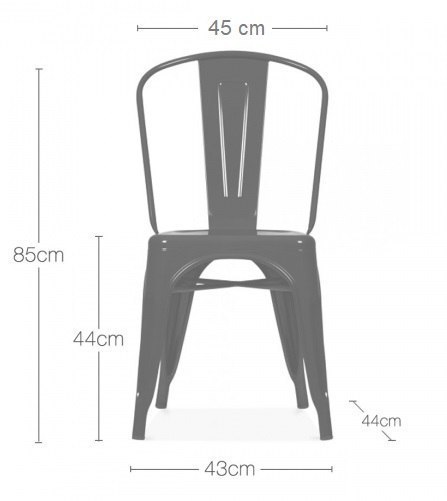 Krzesło metalowe loft CORSICA LIGHT GREY - II GATUNEK Lugano