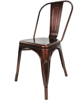 Krzesło metalowe loft metalowe loft CORSICA COPPER II GATUNEK Lugano