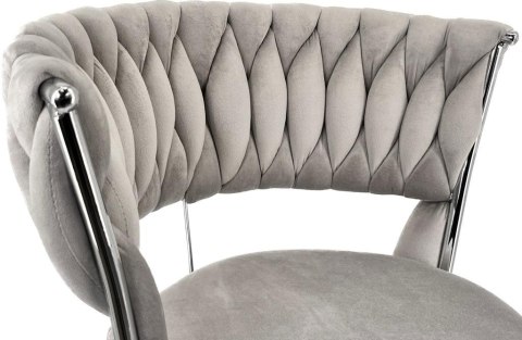 Krzesło obrotowe warkocz TRECCIA OFFICE GREY VELVET Lugano